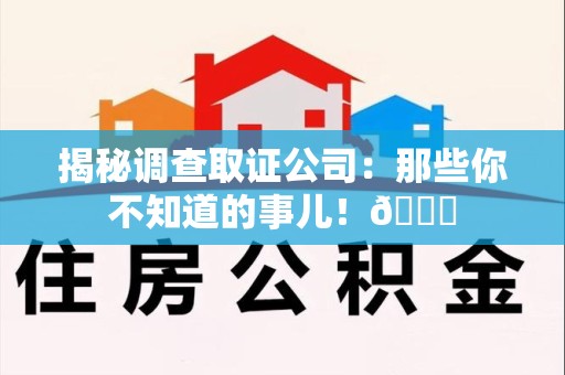 定南揭秘调查取证公司：那些你不知道的事儿！😎