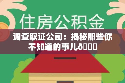 定南调查取证公司：揭秘那些你不知道的事儿😎
