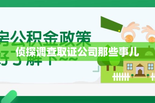 定南侦探调查取证公司那些事儿