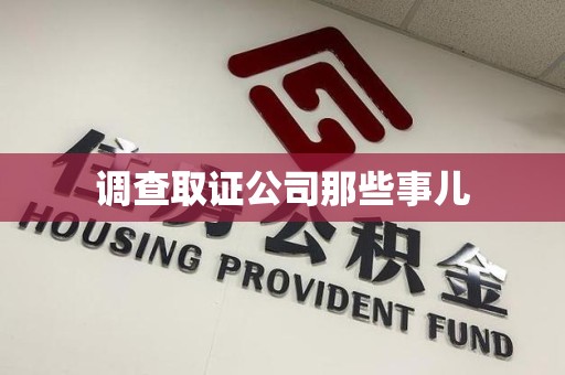 定南调查取证公司那些事儿