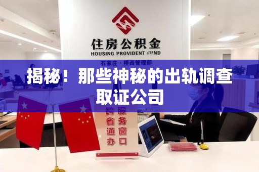 定南揭秘！那些神秘的出轨调查取证公司