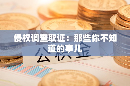 定南侵权调查取证：那些你不知道的事儿