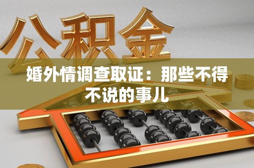 定南婚外情调查取证：那些不得不说的事儿