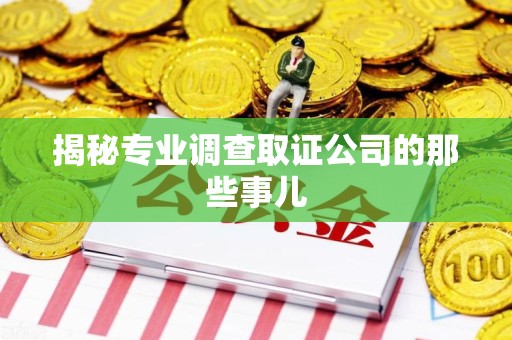 定南揭秘专业调查取证公司的那些事儿