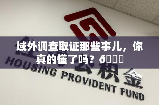 定南域外调查取证那些事儿，你真的懂了吗？😎