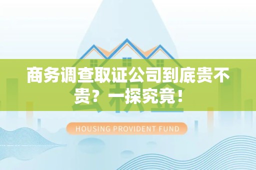 定南商务调查取证公司到底贵不贵？一探究竟！