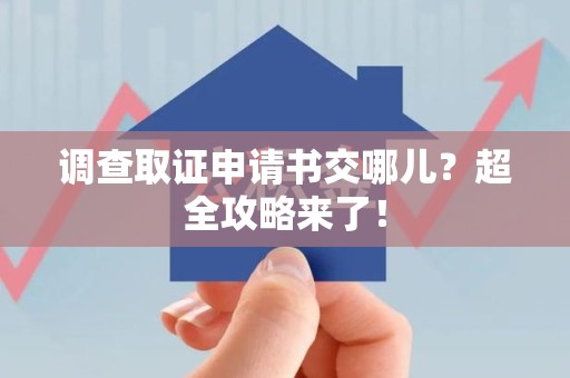 定南调查取证申请书交哪儿？超全攻略来了！