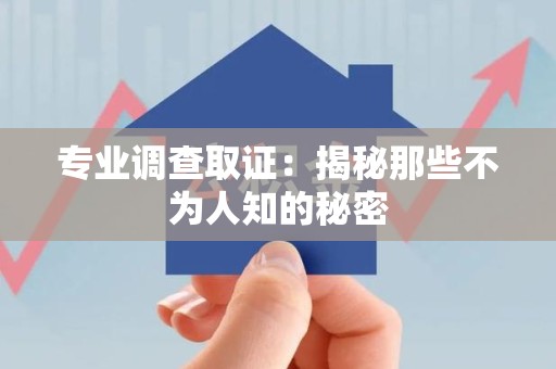 定南专业调查取证：揭秘那些不为人知的秘密
