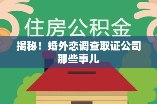 定南揭秘！婚外恋调查取证公司那些事儿