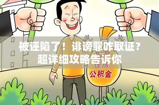 定南被诬陷了！诽谤罪咋取证？超详细攻略告诉你