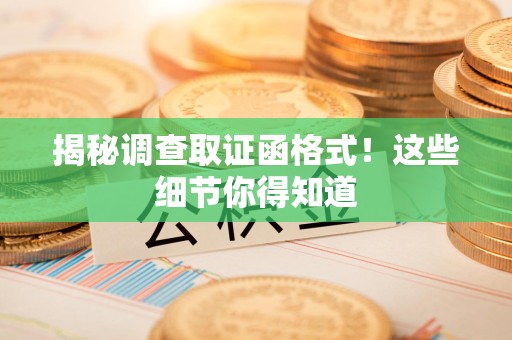 定南揭秘调查取证函格式！这些细节你得知道