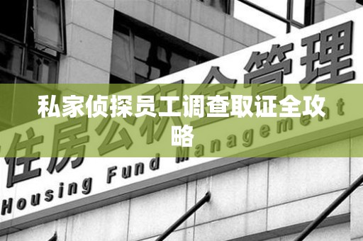 定南私家侦探员工调查取证全攻略
